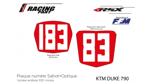 Plaque numéro KTM D790