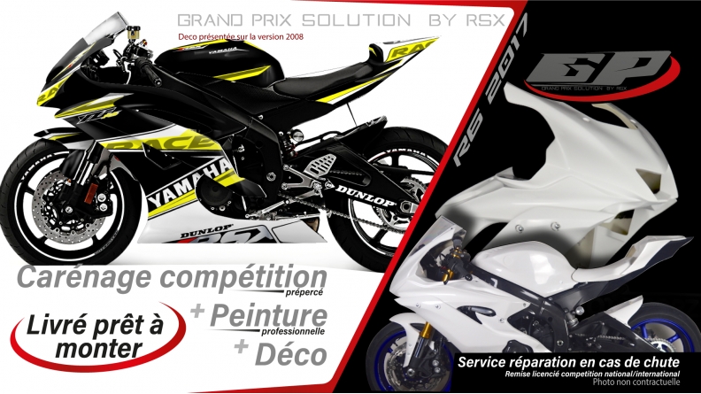 PACK GRAND PRIX YAMAHA R6 2017 RACE NOIR