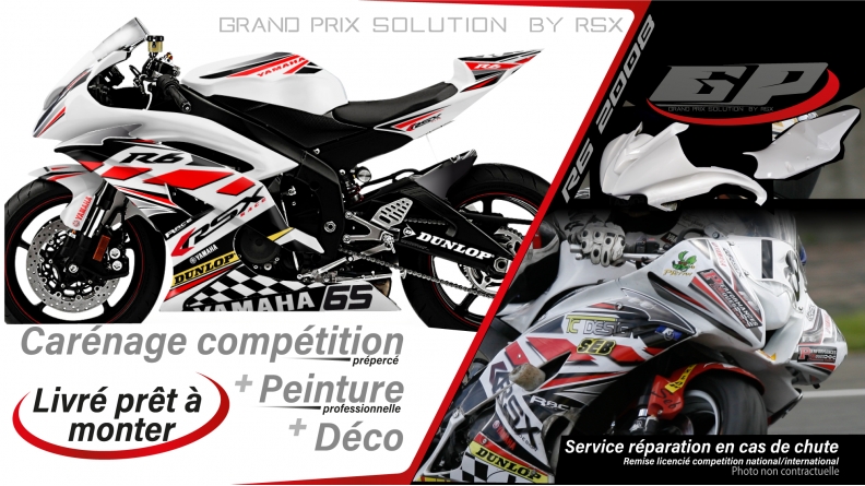 PACK GRAND PRIX YAMAHA R6 2008 et + KLS BLANC
