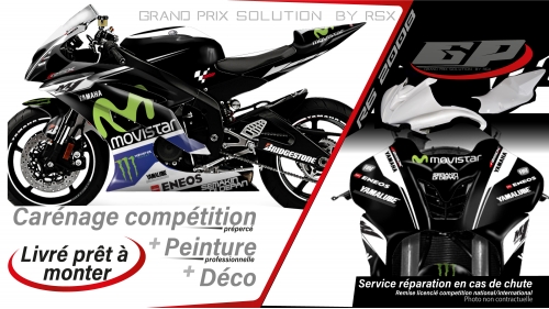 PACK GRAND PRIX YAMAHA R6 2008 et + MOVISTAR NOIR