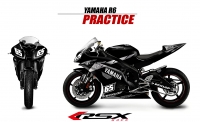 PACK GRAND PRIX YAMAHA R6 2008 et + PRACTICE NOIR