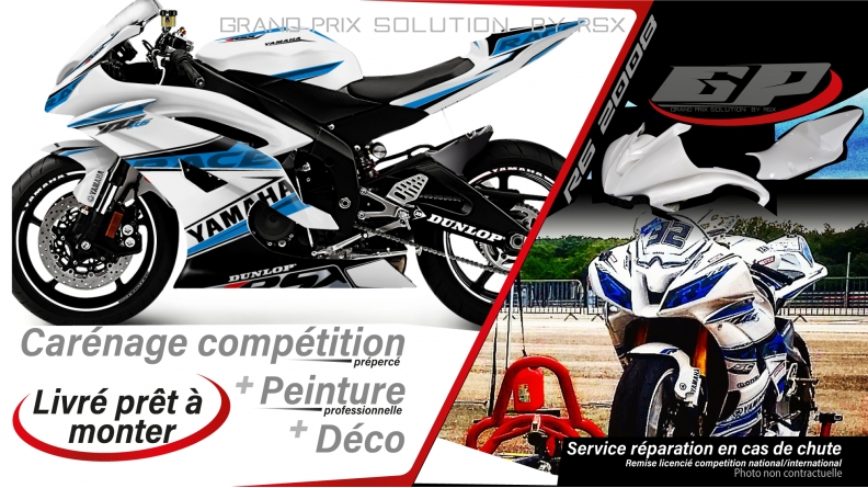 PACK GRAND PRIX YAMAHA R6 2008 et + RACE BLANC
