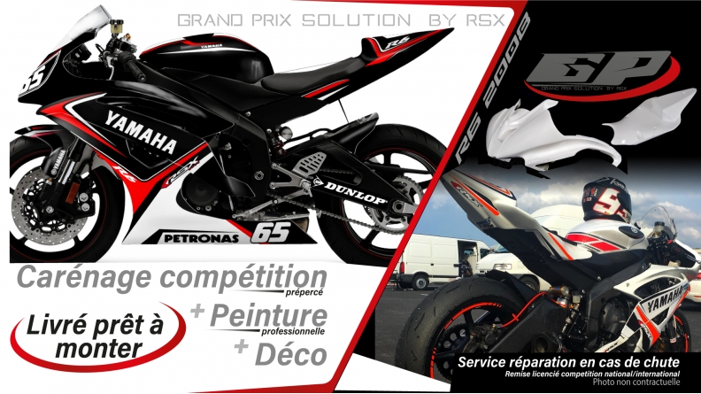 PACK GRAND PRIX YAMAHA R6 2008 et + VERTIGO-NOIR