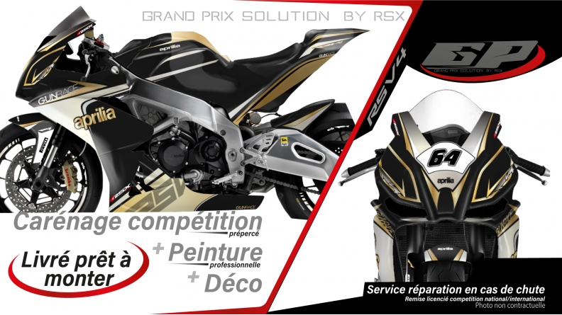 PACK GRAND PRIX APRILIA RSV4-2009 ET + GUNRACE-NOIR