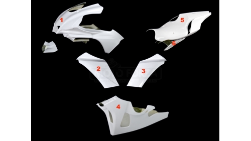 Poly racing 6 parts fiberglass fairing pack R1 2020-2021