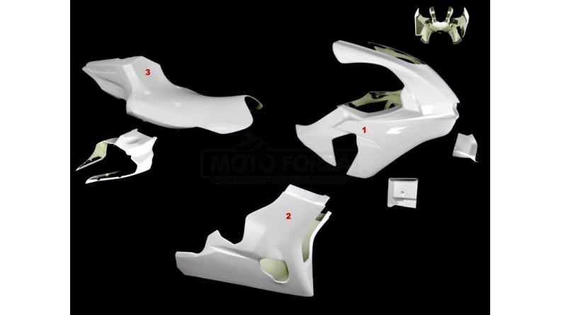 Carénage poly complet racing 4 parties fibre de verre R1 2015-2019