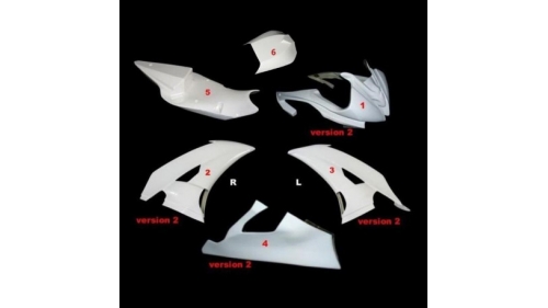 Carénage poly complet racing world supersport 6 parties fibre de verre R6 2008-2016