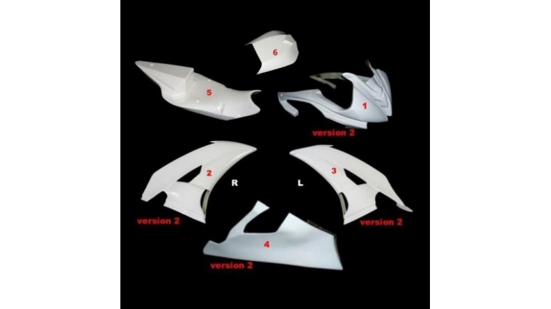 Racing world supersport full poly fairing 6 parts R6 fiberglass 2008-2016