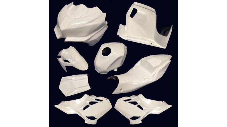 Full poly racing fairing 3 parts fiberglass ZX6RR 07-08 MOTOFORZA