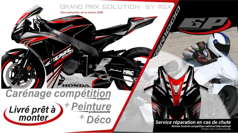 PACK GRAND PRIX CBR1000 2008 KLS NOIR