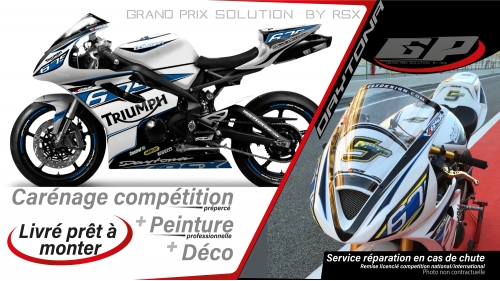 PACK GRAND PRIX TRIUMPH DAYTONA 675 2006-12 RACE BLANC