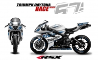 PACK GRAND PRIX TRIUMPH DAYTONA 675 2006-12 RACE BLANC
