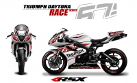 PACK GRAND PRIX TRIUMPH DAYTONA 675 2006-12 RACE BLANC