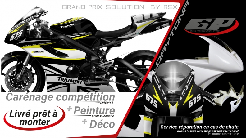 PACK GRAND PRIX TRIUMPH DAYTONA 675 2006-12 KLR NOIR