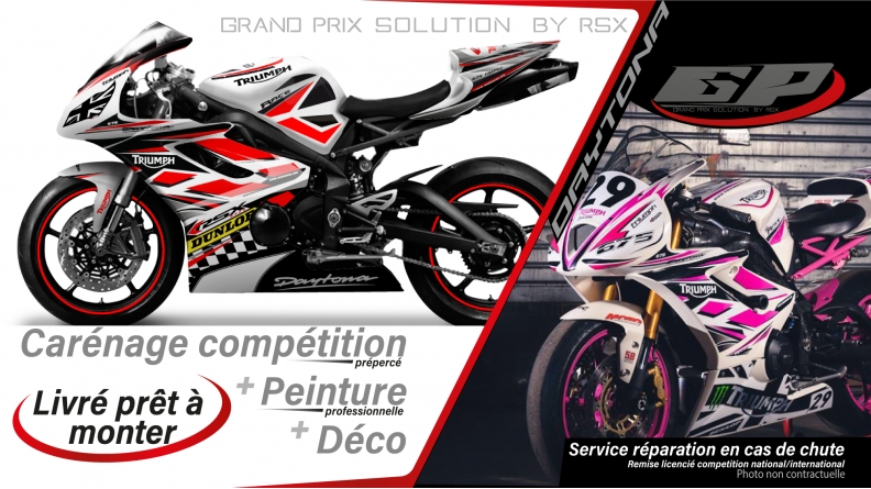 GRAND PRIX PACK TRIUMPH DAYTONA 675 2006-12 KLS WHITE