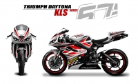 GRAND PRIX PACK TRIUMPH DAYTONA 675 2006-12 KLS WHITE