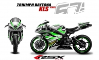 GRAND PRIX PACK TRIUMPH DAYTONA 675 2006-12 KLS WHITE