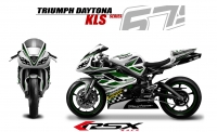GRAND PRIX PACK TRIUMPH DAYTONA 675 2006-12 KLS WHITE