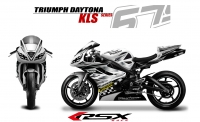 GRAND PRIX PACK TRIUMPH DAYTONA 675 2006-12 KLS WHITE