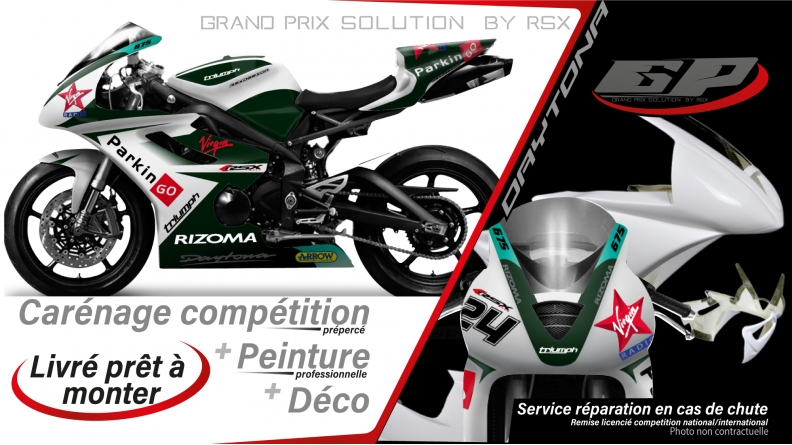 PACK GRAND PRIX TRIUMPH DAYTONA 675 2006-12 KLS PARKINGO