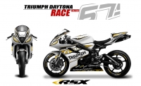PACK GRAND PRIX TRIUMPH DAYTONA 675 2013 et + RACE BLANC