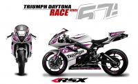 PACK GRAND PRIX TRIUMPH DAYTONA 675 2013 et + RACE BLANC