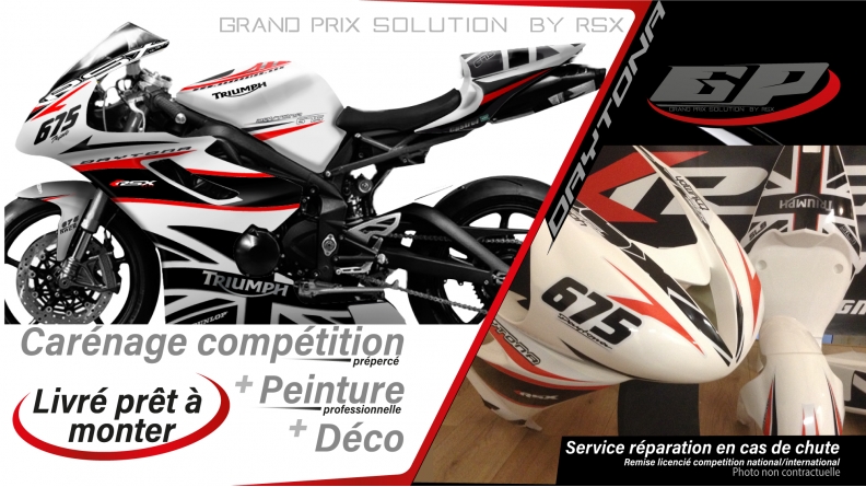 GRAND PRIX PACK TRIUMPH DAYTONA 675 2006-12 KLR WHITE