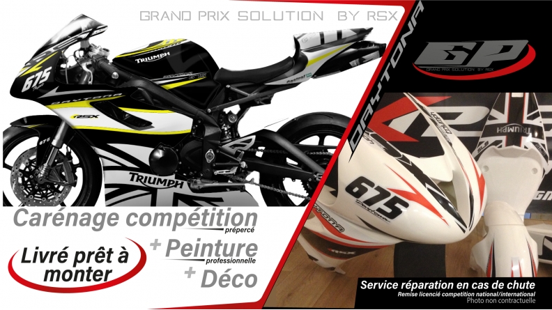 PACK GRAND PRIX TRIUMPH DAYTONA 675 2013 et+ KLR NOIR
