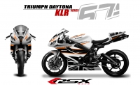 PACK GRAND PRIX TRIUMPH DAYTONA 675 2006-12 KLR BLANC