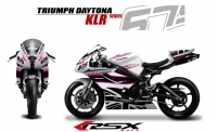PACK GRAND PRIX TRIUMPH DAYTONA 675 2006-12 KLR BLANC