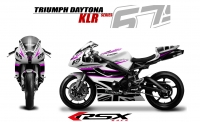 PACK GRAND PRIX TRIUMPH DAYTONA 675 2006-12 KLR BLANC