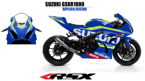 SUSUKI GSXR 600 2008-2010 REPLICA ECSTAR BLUE