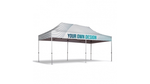TENTE BARNUM SANS STRUCTURE PERSONNALISABLE IMPERMEABLE 3X6M