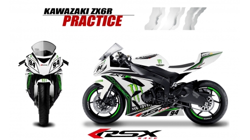 KAWASAKI ZX6R 2007-08 PRACTICE-BL