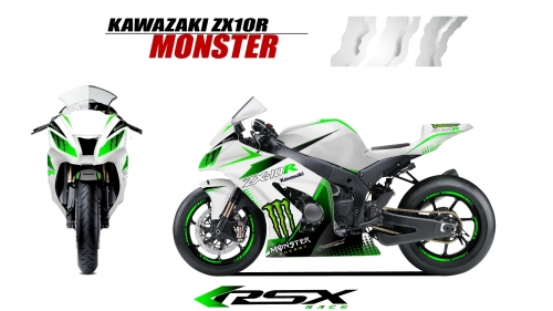 KAWASAKI ZX10R 2011 et + MONSTER-BL