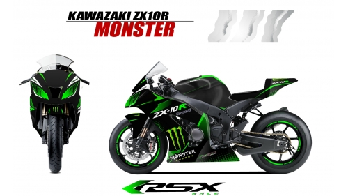 KAWASAKI ZX10R 2011 et + MONSTER-NO