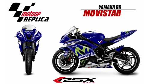 YAMAHA R6 2008-16 MOVISTAR-BE