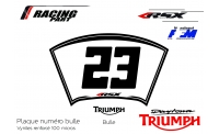 Plaque numéro Triumph 675 Daytona