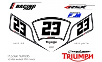 Plaque numéro Triumph 675 Daytona