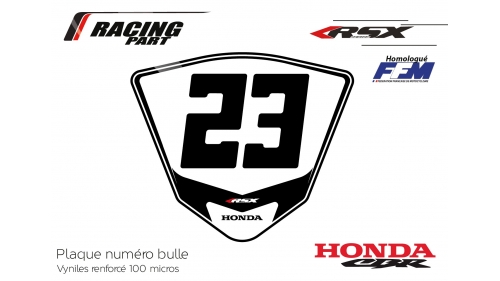 Plaque numéro Honda CBR600