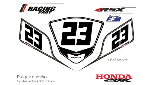 Plaque numéro Honda CBR600