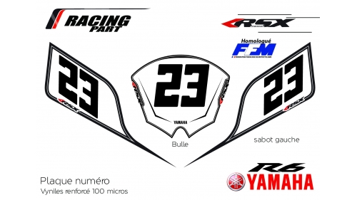 Plaque numéro YAMAHA R6