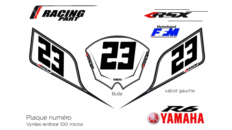 YAMAHA R6 plate number
