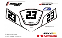 Plaque numéro Kawasaki ZX6R