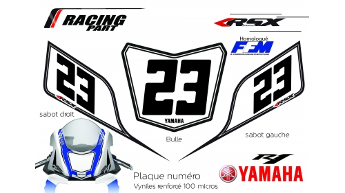 Plaque numéro YAMAHA R1 2015