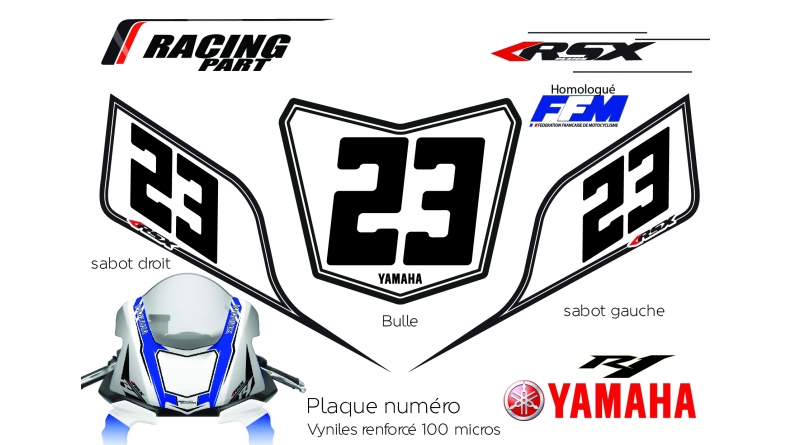 Plaque numéro YAMAHA R6