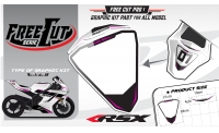 Coque arriere Kit déco F1 blanc