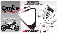 Coque arriere Kit déco F1 blanc