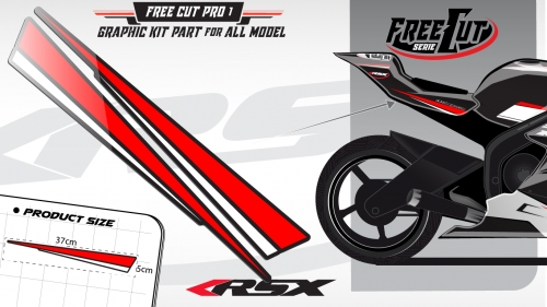 Rear seat F1 black Graphic kit