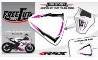 Coque arriere Kit déco F2 blanc